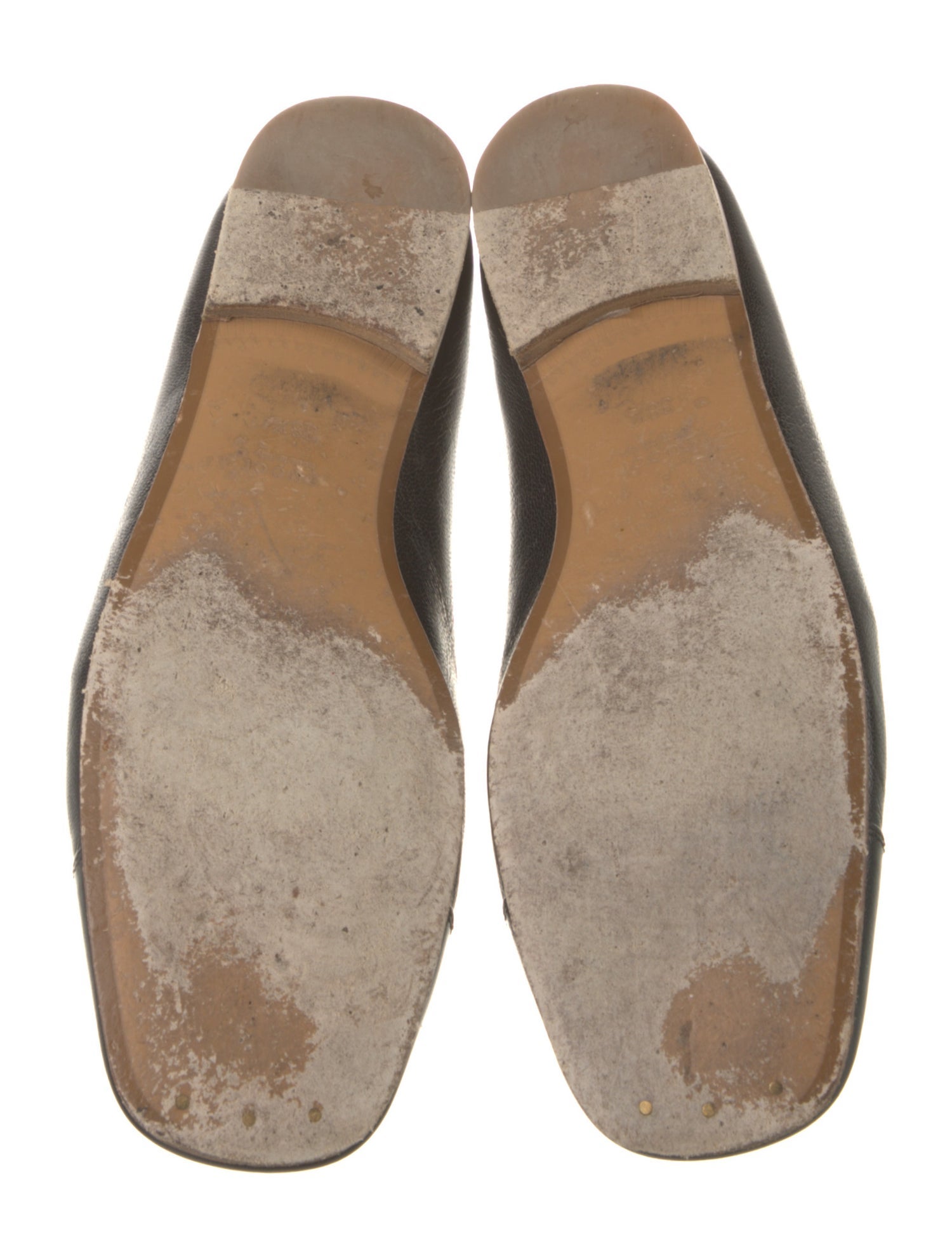 Gucci Interlocking G Logo Leather Ballet Flats